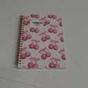 Coquette Pink Bow Cherry Spiral Notebook, Preppy Aesthetic Cute Pink Journal, 5.5 x 8.3 In Hardcover Spiral Notebook for Note Taking Work, School Supplies