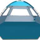 COMMOUDS Beach Tent Sun Shade for 3/4/6/8 Person, UPF 50+ Beach Sun Shelter Canopy Tent, Lightweight, Easy Set Up and Carry