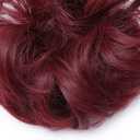 Hair Extensions Hair Elastic Hairpiece Hair Thickening Braid Scrunchie Hair Jewellery Plum Red