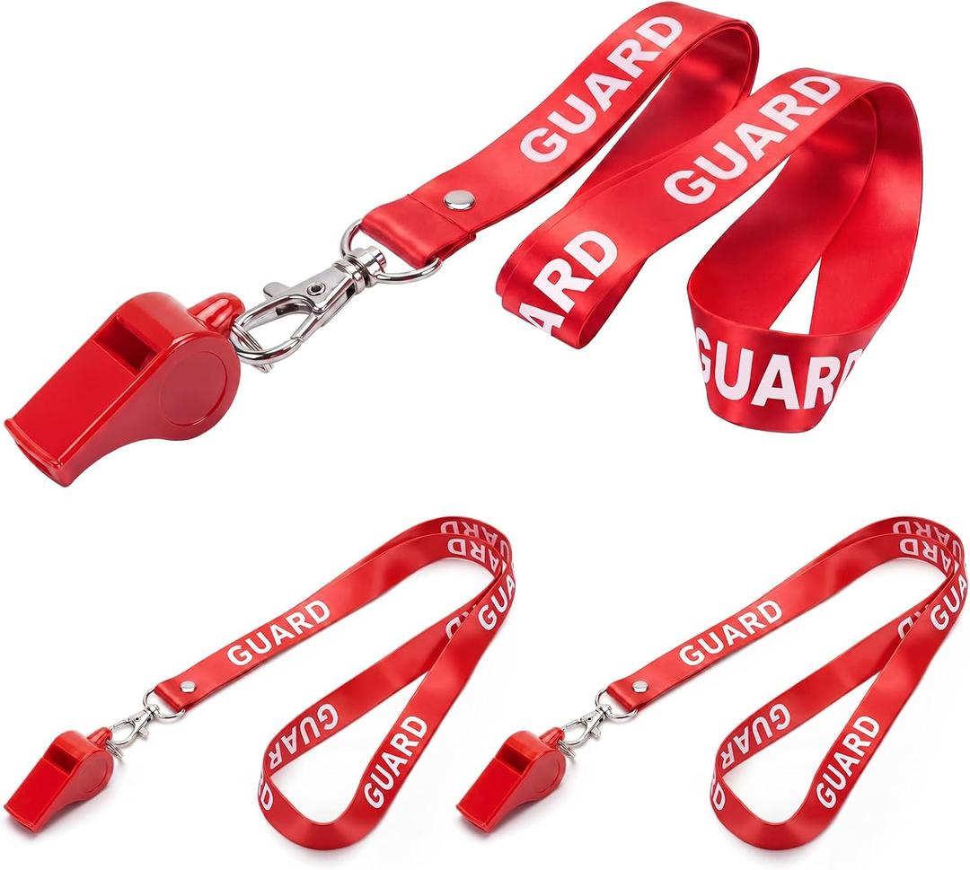 Yexiya Guard Whistle with Lanyard Emergency Lifeguard Whistles Plastic Whistle for Lifesaver Men Women