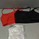 Padded Y-Back Sports Bra for Women - Racerback Low ImpactYoga Workout Top with Spaghetti Strap Pack of 3 (Medium, Color 2)