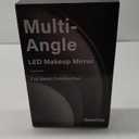 9" Makeup Mirror with Light, 12X/1X Lighted Magnifying Mirror, Angle Adjustable & 3 Color Dimmable, 360Rotatable Rechargeable Double Sided Desk Mirror with Light