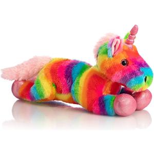 HollyHOME Plush Unicorn Stuffed Animals Rainbow Unicorn Toy Holiday Birthday Gift for Girls, 16 Inch
