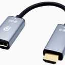 CORN HDMI to DisplayPort Adapter 4K@60Hz High Speed HDMI Male to DP Female Converter Cable Compatible for PC Graphics Card Laptop Mini NS PS5/4 Xbox One/360