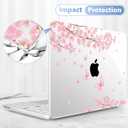 May Chen Compatible with MacBook Neo 13 inch Case 2026 Model A3404, Plastic Hard Shell,Keyboard Cover,Screen Protector,Dust Plug, for MacBook Neo 13" with A18 Pro Chip, Cherry Blossom