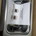 CREWORKS 3.2L Ultrasonic Cleaner with Heater & Timer, 304 Stainless Steel Sonic Cleaner, 0.8gal Ultrasonic Parts Cleaner with Knobs, 120W Professional Lab Ultrasonic Cleaner for Glasses Coin Microchip