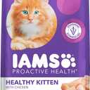 IAMS Proactive Health Kitten Dry Cat Food, Healthy Kitten Food Dry Recipe with Real Chicken in Every Bite, 3.5 Lb. Bag (EXP 11/16/25)