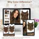 Halo Hair Extensions 12 Inch Invisible Wire Hair Extensions Adjustable Long Wavy Hairpiece Synthetic Upgrade 4 Secure Clips in Hairpieces 12 Inch,Honey Blonde Mix Light Brown