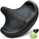 CDYWD Oversized Bike Seat for Men & Women Comfort, Extra Wide Bicycle Seat Cushion, Comfortable Wing Padded, Large Replacement Saddle for Peloton, Stationary Exercise Bike, Ebike, Cruiser, City Bike (Black)