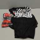 8 Pcs Women's Scary Poncho Clown Costume Set Includes Poncho Costume, Clown Wig, Stickers for Women Halloween Accessories