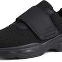 Ortho+rest Men Diabetic Walking Shoes Edema Shoes for Swollen Feet Arch Support Orthopedic Sneakers (10.5, Black)