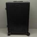 UrbanExplorer 20 Inch Carry On Luggage Aluminum Frame Airline Approved, Zipperless Luggage Carry On TSA Approved ABS+PC Hard Shell Suitcases, Lightweight Carry-On Suitcase with Cup Holder, Black