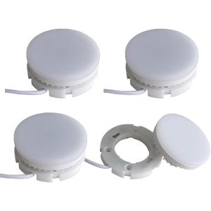 GX53 LED Bulb,7.5W Under Cabinet Puck Lights,Aluminum Energy Efficient Display Spotlights,Installation Simple No Tools,for Cabinets,Showcase,Display Cabinets,Showroom Lighting (4pack)