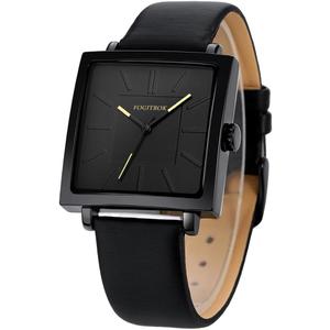 Women's Waterproof Leather Watch - Quartz Wrist Watch for Small Wrists, Thin Design, Black