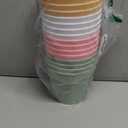 WOUSIWER 16 Pack 6 inch Plastic Planters, Indoor Flower Pots, Heavy Duty and Stylish 6 Inch Plant Pots for Indoor Plants with Drainage Holes and Tray for Plants, Flowers, Colorful