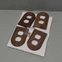 DoubleFill 4 Pcs Walnut Wood Light Switch Cover Brown Outlet Covers Wall Plate Decorative Boho Plug Plate Vintage Rustic Contemporary Interior Room Home Decor (13 * 8.2cm,Arch Double Hole)