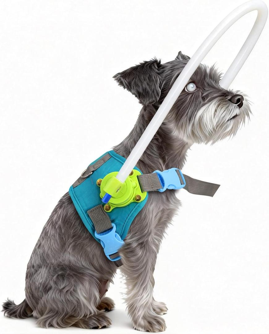 Blind Dog Halo Harness, Adjustable Protective Safety Ring,Navigation Aid for Visually Impaired Pets (XS for 15-19In)