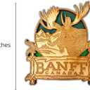 Banff Canada National Park Souvenir Magnets, Canadian Magnet, Carved Wood, for Fridge, Whiteboard, 3 Inches