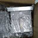 2 Northlight 6" Silver Glittered Gift Box with Bow Christmas Stocking Holder