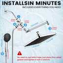 Shower Head with Handheld,High Pressure Chrome Rain Shower Head