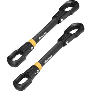 BUNKER INDUST 2 PCS E Bike Adapter Bar Fits Up to 100lbs for E Bike Rack, Adjustable Aluminum Bike Crossbar with Rubber Hooks, Adapt Diverse Bike Frames, Women's BMX & Non-Standard Frames