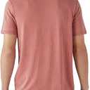 Lucky Brand Men's Venice Burnout Notch Neck Tee Shirt, Cowhide, Large