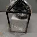 Black Pendant Lights Kitchen Island, 1-Light Light Fixtures, Farmhouse Island Lighting, Lantern Pendant Light for Hallway Foyer Dinning Room with Clear Glass Shade, Adjustable Height