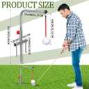 Poen 1 Set Golf Swing Trainer Training Iron Practice Swing Groover with 3 Height Indoor Golf Practice Simulator Accessories Aid Equipment