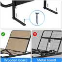 Bed Side Rail for Adjustable Bed, Screw Into Wooden Board Only, 17 inch Height for Mattress Less Than 10 Inches, 1 pc
