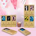 BEAN LIEVE 2.76 Inch Rose Gold Number Candles 3 - Diamond Birthday Cake Candles with Metallic Finish for Party, Anniversary, Graduation Decorations.