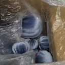 16 Pcs Blue Velvet Pumpkin Fall Decor Artificial Foam Pumpkins Navy Blue Fabric Faux Pumpkin Rustic Harvest Fake Pumpkins Home Decoration Autumn Door Wreath Table Centerpiece