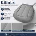 GXARTS Driver Side Bottom Replacement Leather Seat Cover Fit for Chevy Silverado Suburban Tahoe GMC Sierra Yukon 1999 2000 2001 2002 Pewter Gray # 922 92i 122