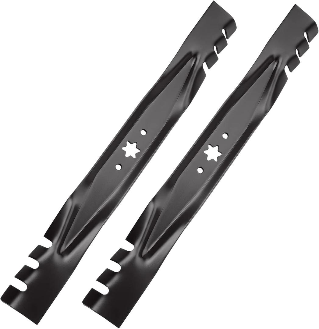 Toothed Mulching Lawn Mower Blades Set for Cub Cadet MTD Troy Bilt LTX1040 RZT-L42 942-04308-X Bronco 42 TB2142 Mustang 42 42-inch Deck 2 Pack