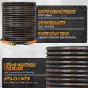 3/8" ID Pressure Washer Hose 100 ft, 4800 PSI Steel-Braided & Durable - Flexible & Kink-Resistant, Power Washer Hose with Swivel Quick Connect & M22-14mm Adapter, Hot/Cold Water Compatible