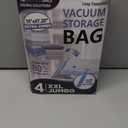 4 Pack XXL Jumbo Vacuum Storage Bags, Extra Large Vacuum Seal Bags for Comforters, Bedding, Blanket Storage, Giant Space Saver Bags for Huge Stuffed Toy(47.2x35 in)