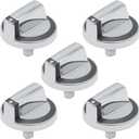 5 Pack W10284885 Stove Knobs, Replacement for Whirlpool Range Oven Burner Accessories, Replaces WPW10284885 AP6018699 PS11752001