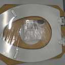 Bemis 1500EC Durable Wood Toilet Seat with Easy Clean Hinges, Made in USA, Elongated, Ice Grey