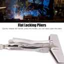 2Pcs Flat Locking Pliers, 8in Adjustable Locking Sheet Metal Clamps Steel Flat Head Vise Locking Grip Pliers Multifunctional