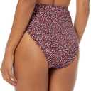 Amazon Essentials Women's High Waist High Leg Bikini Bottom (Medium, Brick Red Leopard)
