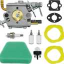 Carburetor Replacement for McCulloch Chainsaw 3200 3205 3210 32cc 35cc 38cc Engine CS6MHO35UB24RA 9287-310001 Carb Kit with Air Filter Fuel Filter Spark Plug