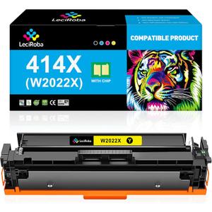 LeciRoba 414X W2022X Replacement for HP 414X W2022X 414A W2022A Yellow High-Yield Toner Cartridge for HP M454 M454dw M454dn MFP M479 M479fdw M479fdn M479dw Enterprise M455dn M480f Printer (1-Pack)