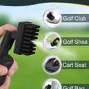 Golf Club Cleaner Brush with Golf Towel: Christmas Stocking Stuffers for Men Adult Golf Accessories for Men Grip Scrub Cleaning Kit Retractable Clip Hold 5 Oz Water Useful Golfer Gifts Idea Cool Gear