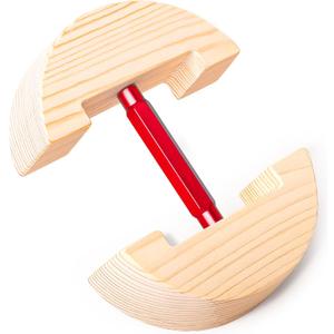 Hat Stretcher for Fitted Hats, Cowboy Hat Stretcher Fitted Hat 7 to 8 1/2, Adjustable Wooden Hat Jack Stretcher Fits All Caps (Large, Round Square Red)