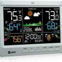 Weather Station Wireless Indoor Outdoor Thermometer with Heat Dew Mold, Thermometer Inside Outside with Calendar and 3 Adjustable Backlight Grey