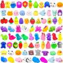 200Pcs Squishy Toys Bulk, Easter Egg Fillers Mochi Squishies, Kawaii Fidget Stress Relief Toys for Kids, Party Favors, Goodie Bag Stuffers, Classroom Prizes Rewards, Birthday Gifts for Boys Girls