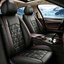 DISUTOGO Front Seat Covers for Mazda CX-5 2013-2023 2024 2025 2026: Car Seat Covers Leather Waterproof Automotive Seat Covers Car Seat Cushion (Black,Only Front 2 Seats)