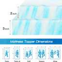 Sweetcrispy Mattress Topper Twin, 2 Inch Memory Foam Gel Infused Cooling Toppers Pad for Twin Size Bed, Sleeper Sofa, RV, Camper, CertiPUR US Certified, Ventilated and Breathable, Blue