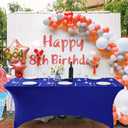 Encell Spandex Tablecloth Rectangular Fitted Tablecloth Protector for Party Banquet Weddings Cocktail Trade Show Blue 6ft