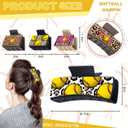 6 Pcs Softball Hair Claw Clips, Softball Gifts for Team Rectangle Claw Clip Non-slip Baseball Hair Clip Cute Sports Hair Accessories for Women Thick & Thin Hair