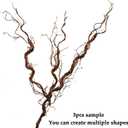 66.9in Flexible Artificial Wall Hanging Plants Tree Trunk Fake Cherry Blossom Branches Wood Twigs Twisted Cane Vine Grape Garland for Wedding Outdoor Garden Home Room Christmas Decoration